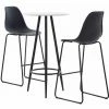 Bon marché ⌛ TRUE DEAL Ensemble De Bar 3 Pcs Plastique Noir 💯 -Table haute Boutique 26764698 1