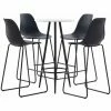 Sortie 🧨 TRUE DEAL Ensemble De Bar 5 Pcs Plastique Noir 🧨 -Table haute Boutique 26764703 1