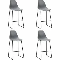Offres 🔥 TRUE DEAL Ensemble De Bar 5 Pcs Plastique Gris 💯 -Table haute Boutique 26764715 5