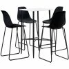 Le moins cher ✨ TRUE DEAL Ensemble De Bar 5 Pcs Plastique Noir ⌛ -Table haute Boutique 26764912 1