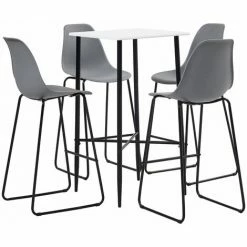 Sortie 🔥 TRUE DEAL Ensemble De Bar 5 Pcs Plastique Gris 😉