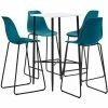 Le moins cher ❤️ TRUE DEAL Ensemble De Bar 5 Pcs Plastique Turquoise 👏 -Table haute Boutique 26764938 1