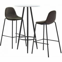 Grosses soldes ✔️ TRUE DEAL Ensemble De Bar 3 Pcs Tissu Gris Foncé ✔️