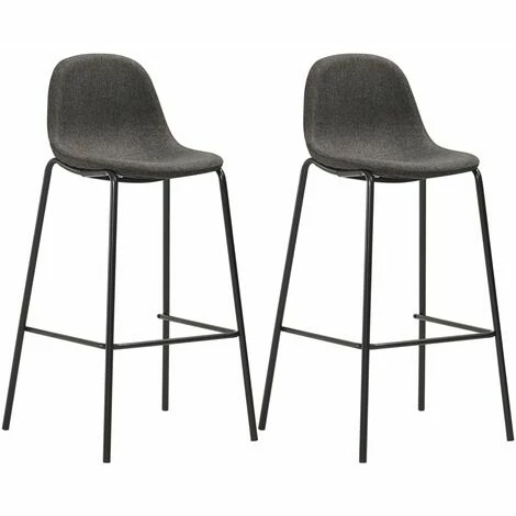 Grosses soldes ✔️ TRUE DEAL Ensemble De Bar 3 Pcs Tissu Gris Foncé ✔️ 4 Grosses soldes ✔️ TRUE DEAL Ensemble De Bar 3 Pcs Tissu Gris Foncé ✔️ – Image 2