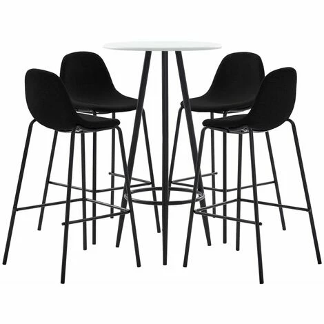 Promo ❤️ TRUE DEAL Ensemble De Bar 5 Pcs Tissu Noir 🔔 3 Promo ❤️ TRUE DEAL Ensemble De Bar 5 Pcs Tissu Noir 🔔
