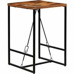 Les meilleures critiques de 🤩 ASUPERMALL Table De Bar Bois Recycle Solide 70 X 70 X 106 Cm 🤩 -Table haute Boutique 27303764 2