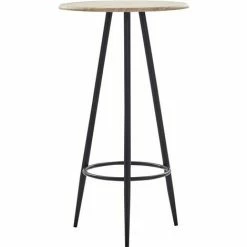 Promo 🎁 ASUPERMALL Table De Bar Chene 60 X 107,5 Cm MDF 😉 -Table haute Boutique 27304011 2