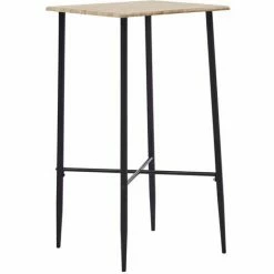 Tout neuf 🌟 ASUPERMALL Table De Bar Chene 60 X 60 X 111 Cm MDF ⌛ -Table haute Boutique 27304012 4