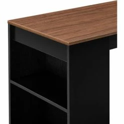 Tout neuf 🤩 Table De Bar Kouvola 110 X 50 X 103 Cm Noir Effet Noyer [en.casa] 🥰 -Table haute Boutique 27572177 5