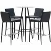 Tout neuf ⌛ TRUE DEAL Ensemble De Bar 5 Pcs Similicuir Noir 🤩 -Table haute Boutique 27858860 1