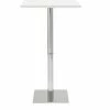 Bon marché 🔔 MILIBOO Table De Bar Design Carrée Blanche JACK - Blanc 🧨 -Table haute Boutique 28194428 1