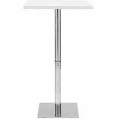 Bon marché 🔔 MILIBOO Table De Bar Design Carrée Blanche JACK - Blanc 🧨