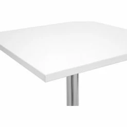 Bon marché 🔔 MILIBOO Table De Bar Design Carrée Blanche JACK - Blanc 🧨 -Table haute Boutique 28194428 4