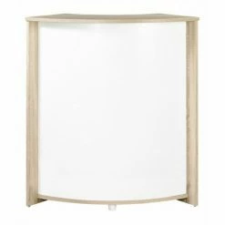 Offres 😀 BEAUX MEUBLES PAS CHERS Meuble-Comptoir Bar 96 Cm Chêne - Coloris: Blanc 🌟