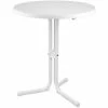 Offres ❤️ Beautissu Table De Bar Ronde Ø 60 Cm Emma - Table De Bistrot Pour Cuisine Ou Exterieur Jardin Terrasse Balcon - Anthracite - Hauteur 70 Cm - Entretien Facile & Résistant Aux Intempéries Blanc 👏 -Table haute Boutique 28852637 1