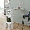 Tout neuf 🥰 Table De Bar Bromölla 120 X 45 X 106 Cm Effet Béton Blanc [en.casa] ⭐ -Table haute Boutique 28854996 1