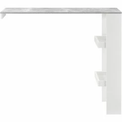 Tout neuf 🥰 Table De Bar Bromölla 120 X 45 X 106 Cm Effet Béton Blanc [en.casa] ⭐ -Table haute Boutique 28854996 4