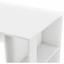 Meilleure vente ❤️ Table De Bar Danderyd 3 Étagères 120x60x106 Cm Blanc [en.casa] 🥰 -Table haute Boutique 28855002 5