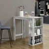 Promo ✨ Table De Bar Danderyd 3 Étagères 120x60x106 Cm Effet Béton [en.casa] 🔔 -Table haute Boutique 28855014 1