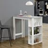 De gros 🎉 Table De Bar Danderyd 3 Étagères 120x60x106 Cm Blanc Effet Béton [en.casa] 🔥 -Table haute Boutique 28855021 1