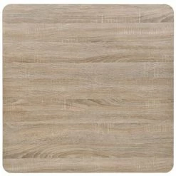 Meilleur prix 😉 TRUE DEAL Table De Bistro MDF Et Acier Carré 80x80x75 Cm Couleur De Chêne 👍 -Table haute Boutique 28909652 3