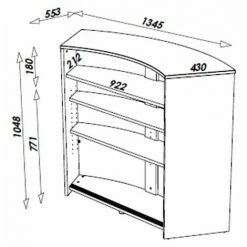 De gros 🎉 BEAUX MEUBLES PAS CHERS Meuble Bar Comptoir D'Accueil Noir 135 Cm - Coloris: Drapeau Suisse 650 👍 -Table haute Boutique 29043925 3