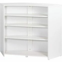 Acheter 🌟 BEAUX MEUBLES PAS CHERS Meuble Bar, Meuble Comptoir Blanc 135 Cm - Coloris: Drapeau Suisse 650 👍