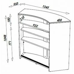 Acheter 🌟 BEAUX MEUBLES PAS CHERS Meuble Bar, Meuble Comptoir Blanc 135 Cm - Coloris: Drapeau Suisse 650 👍 -Table haute Boutique 29043926 3