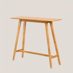 Budget 🛒 Table Haute En Bois Kerhen SKLUM Bois D'hévéa - 120 X 40 Cm 🔥