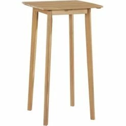 Bon marché ❤️ TRUE DEAL Mobilier De Bistro 3 Pcs Bois D'acacia Solide ✨ -Table haute Boutique 29746536 3