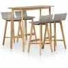 Grosses soldes ❤️ TRUE DEAL Mobilier à Dîner D'extérieur 5 Pcs Bois D'acacia Solide 🔔 -Table haute Boutique 29746541 1