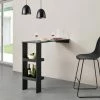 Meilleure vente ⌛ Table De Bar Sölvesborg 2 Compartiments Murale Noir [en.casa] ⭐