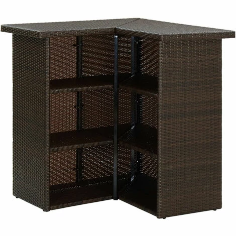 Meilleure affaire 🔔 ASUPERMALL Table D'angle De Bar Marron 100x50x105 Cm Resine Tressee 😍 7 Meilleure affaire 🔔 ASUPERMALL Table D'angle De Bar Marron 100x50x105 Cm Resine Tressee 😍 – Image 5