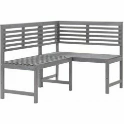Offres ✔️ TRUE DEAL Mobilier De Bistro 4 Pcs Bois D'acacia Solide Gris 🧨 -Table haute Boutique 30121027 4