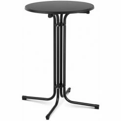 Top 10 ✔️ HELLOSHOP26 Mange Debout Table Pliable Pliant Diamètre 70 Cm Noir - Noir ✔️