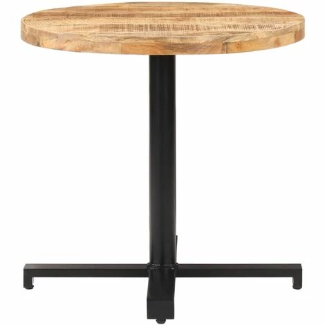 De gros 🔔 TRUE DEAL Table De Bistro Ronde Ø80x75 Cm Bois De Manguier Brut 🎉 4 De gros 🔔 TRUE DEAL Table De Bistro Ronde Ø80x75 Cm Bois De Manguier Brut 🎉 – Image 2