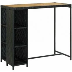 Coupon 🎉 ASUPERMALL Meuble De Bar De Jardin 5 Pcs Et Coussins Resine Tressee Noir ⭐ 9 Coupon 🎉 ASUPERMALL Meuble De Bar De Jardin 5 Pcs Et Coussins Resine Tressee Noir ⭐ -Table haute Boutique 30381041 3