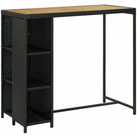 Coupon 🎉 ASUPERMALL Meuble De Bar De Jardin 5 Pcs Et Coussins Resine Tressee Noir ⭐ 5 Coupon 🎉 ASUPERMALL Meuble De Bar De Jardin 5 Pcs Et Coussins Resine Tressee Noir ⭐ – Image 3