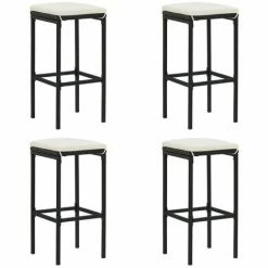 Coupon 🎉 ASUPERMALL Meuble De Bar De Jardin 5 Pcs Et Coussins Resine Tressee Noir ⭐ 11 Coupon 🎉 ASUPERMALL Meuble De Bar De Jardin 5 Pcs Et Coussins Resine Tressee Noir ⭐ -Table haute Boutique 30381041 5