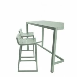 Nouveau 🧨 ESSENCIEL GREEN Table De Bar Rectangulaire En Aluminium Coloris Romarin - Romarin ❤️ -Table haute Boutique 30528248 5