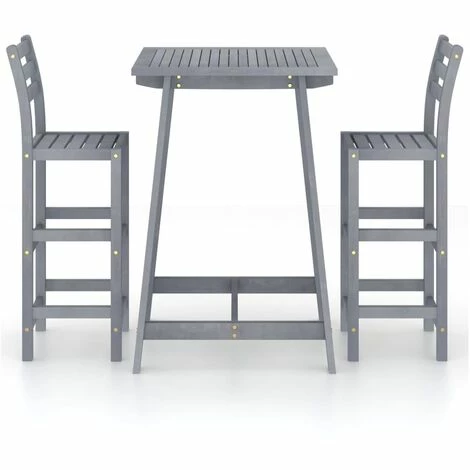 Les meilleures critiques de 🎉 VidaXL Ensemble De Bar D'extérieur 3 Pcs Gris Bois D'acacia Massif - Gris ✔️ 5 Les meilleures critiques de 🎉 VidaXL Ensemble De Bar D'extérieur 3 Pcs Gris Bois D'acacia Massif - Gris ✔️ – Image 3