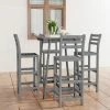 Remise ⌛ VidaXL Ensemble De Bar D'extérieur 5 Pcs Gris Bois D'acacia Massif - Gris 🧨 -Table haute Boutique 30673725 1