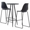 Grosses soldes ⌛ ASUPERMALL Ensemble De Bar 3 Pcs Plastique Noir 🌟 -Table haute Boutique 31119036 1