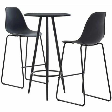 Grosses soldes ⌛ ASUPERMALL Ensemble De Bar 3 Pcs Plastique Noir 🌟 3 Grosses soldes ⌛ ASUPERMALL Ensemble De Bar 3 Pcs Plastique Noir 🌟