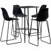 Bon marché ⭐ ASUPERMALL Ensemble De Bar 5 Pcs Plastique Noir ⌛ -Table haute Boutique 31119092 1