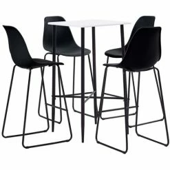 Acheter 🧨 ASUPERMALL Ensemble De Bar 5 Pcs Plastique Noir 🤩