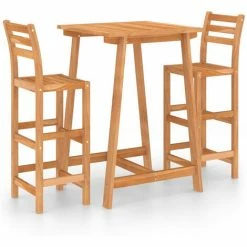 Meilleur prix 🔥 ASUPERMALL Ensemble De Bar D'exterieur 3 Pcs Bois D'acacia Massif 🛒 8 Meilleur prix 🔥 ASUPERMALL Ensemble De Bar D'exterieur 3 Pcs Bois D'acacia Massif 🛒 -Table haute Boutique 31558387 2