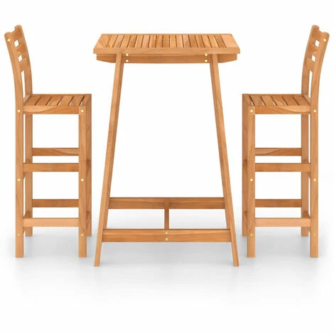 Meilleur prix 🔥 ASUPERMALL Ensemble De Bar D'exterieur 3 Pcs Bois D'acacia Massif 🛒 5 Meilleur prix 🔥 ASUPERMALL Ensemble De Bar D'exterieur 3 Pcs Bois D'acacia Massif 🛒 – Image 3