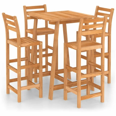 Top 10 🥰 ASUPERMALL Ensemble De Bar D'exterieur 5 Pcs Bois D'acacia Massif 🌟 4 Top 10 🥰 ASUPERMALL Ensemble De Bar D'exterieur 5 Pcs Bois D'acacia Massif 🌟 – Image 2
