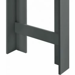 Acheter 🔥 HELLOSHOP26 Table De Bar Avec Rangement Bistro Haut Avec 3 étagères 110 Cm Gris Foncé - Gris 🎉 -Table haute Boutique 31605401 4